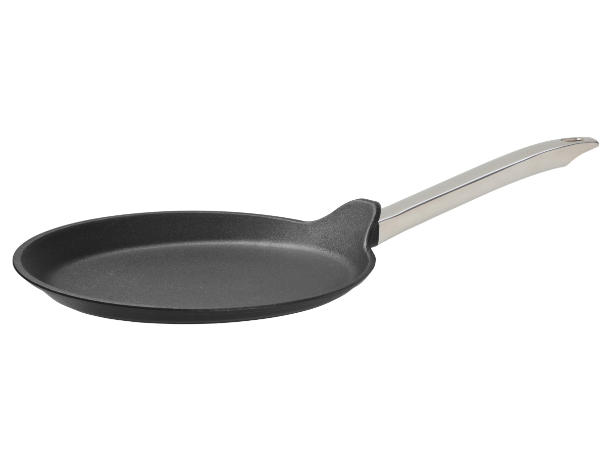 Profesionální titanová pánev na palačinky SKK Titanium Durit 24 cm Indukce  nerez ručka