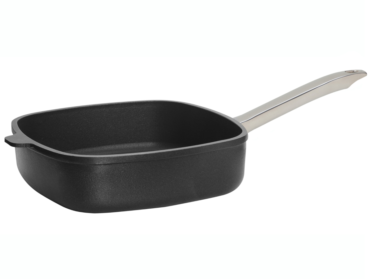 Profesionální titanová grilovací pánvička SKK Titanium Durit 26x26 cm Indukce hluboká nerez ručka