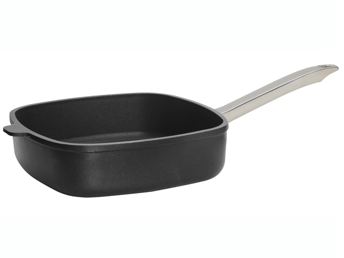 Profesionální titanová pánvička SKK Titanium Durit 26x26 cm Indukce hluboká hladká nerez ručka