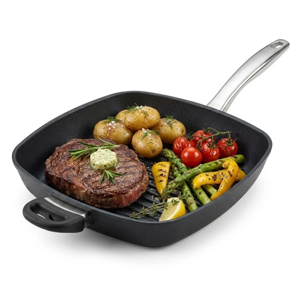 SKK Diamantová grilovací pánev 28 × 28 × 7 cm Gastro