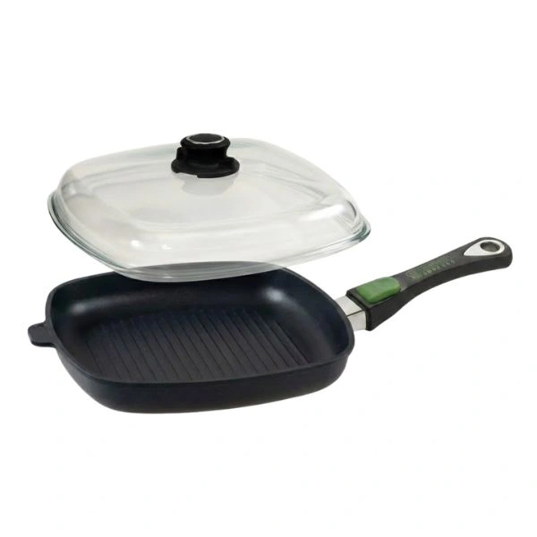 Titanová grilovací pánev 28x28 cm Proficookware PURE s keramickým povrchem a víkem