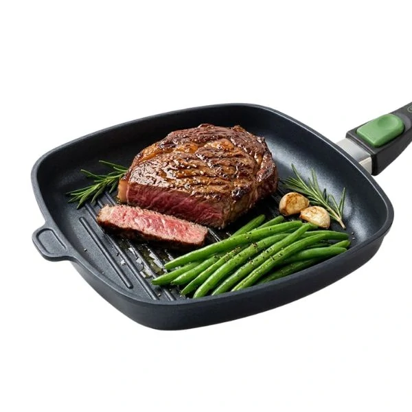 Titanová grilovací pánev 28x28 cm Proficookware PURE s keramickým povrchem a víkem