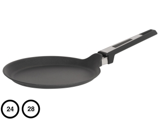 SKK titanová diamantová pánev na palačinky 24 cm pevná ručka