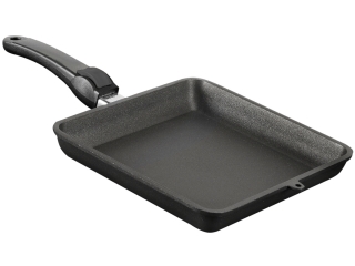 Profesionální titanová pánvička SKK Titanium Durit 24x24 cm Indukce hladká odnímatelná ručka
