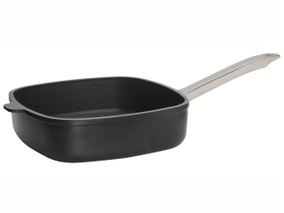 Profesionální titanová grilovací pánvička SKK Titanium Durit 26x26 cm Indukce hluboká nerez ručka