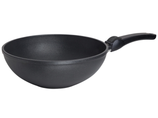 Profesionální titanová pánev wok SKK Titanium Durit 28 cm Indukce odnímatelná ručka