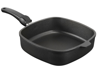 Profesionální titanová hluboká pánev SKK Titanium Durit 20x20 cm Indukce hladká  odnímatelná ručka