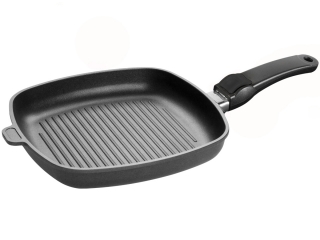 Profesionální titanová grilovací pánev SKK Titanium Durit 28x28 cm Indukce odnímatelná ručka